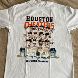 Undefeated Houston Cheaters Tee Size L